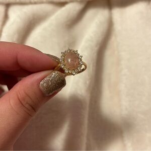 NWOT ANTHROPOLOGIE pink sunstone ring